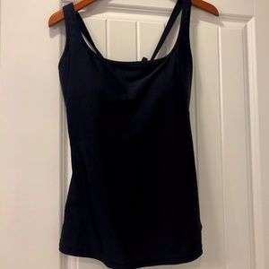 Hapari long black tankini top XL
